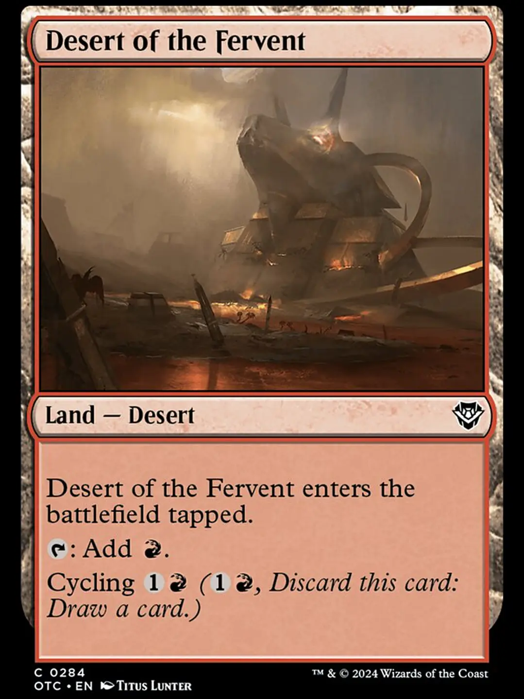 Desert of the Fervent (Outlaws of Thunder Junction Commander) 1