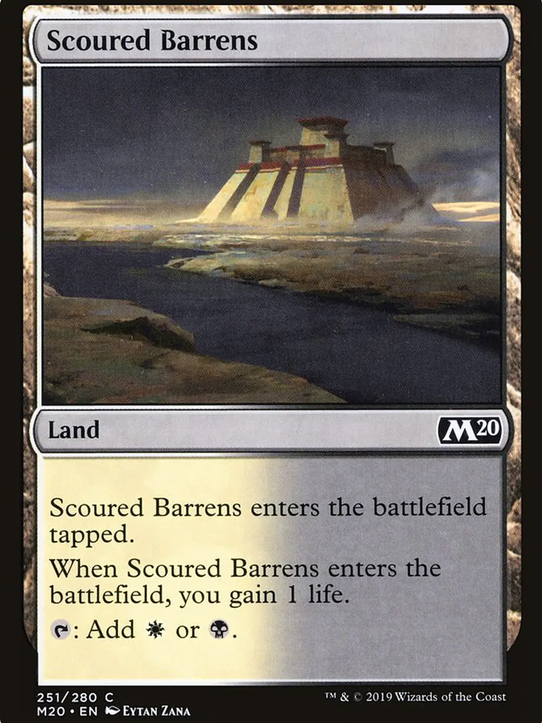 Scoured Barrens (Core Set 2020) 1