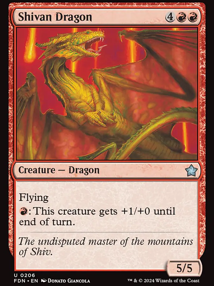 Shivan Dragon (Foundations) 1