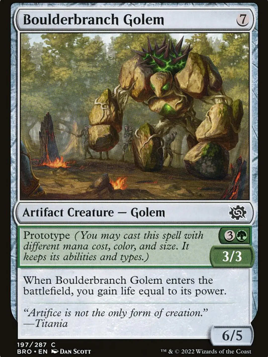 Boulderbranch Golem (The Brothers' War) 1