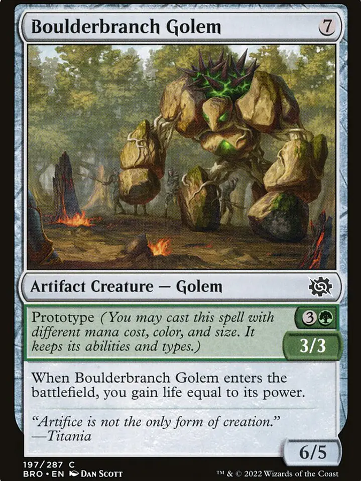 Boulderbranch Golem (The Brothers' War) 1