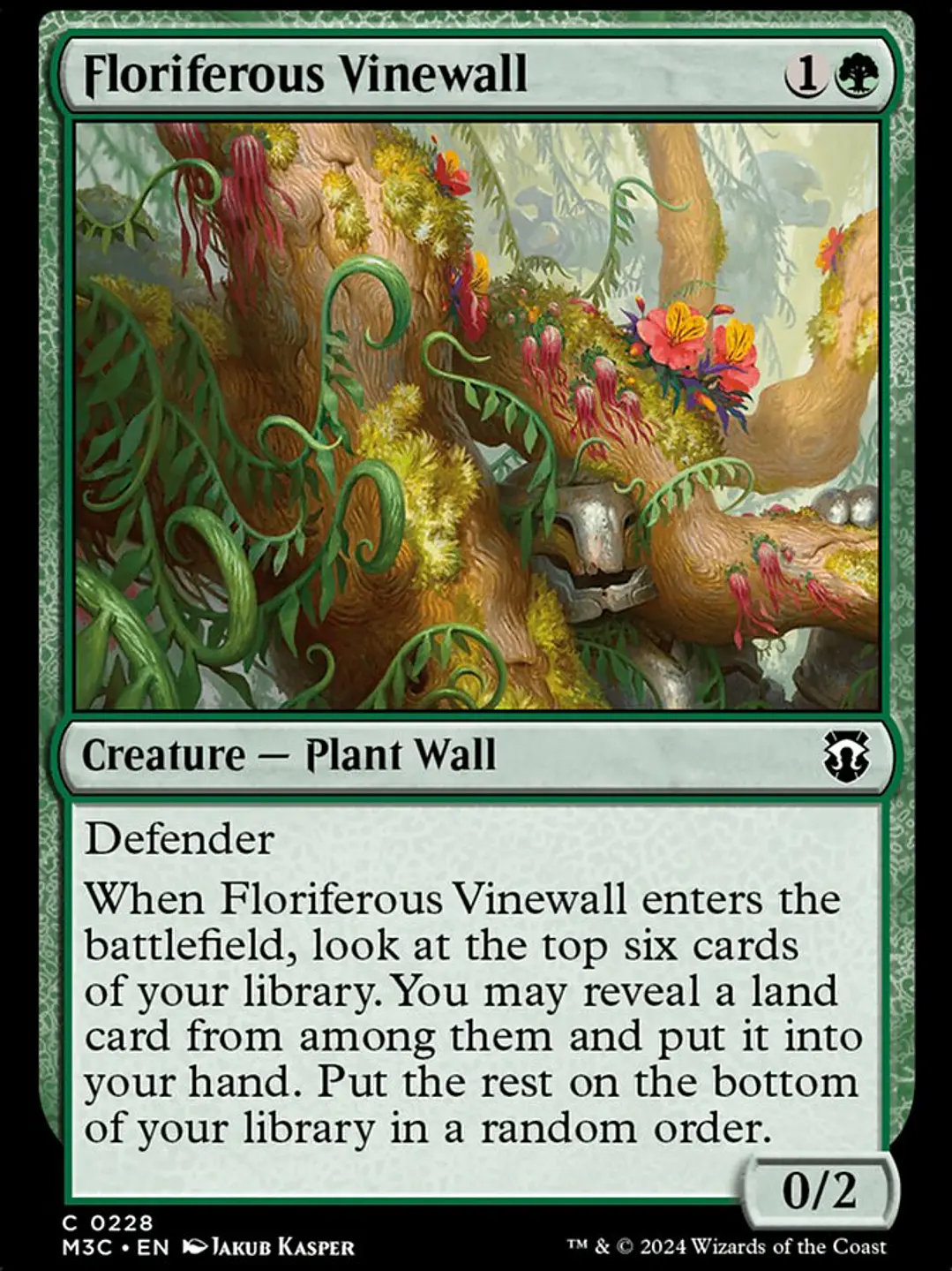 Floriferous Vinewall (Modern Horizons 3 Commander) 1