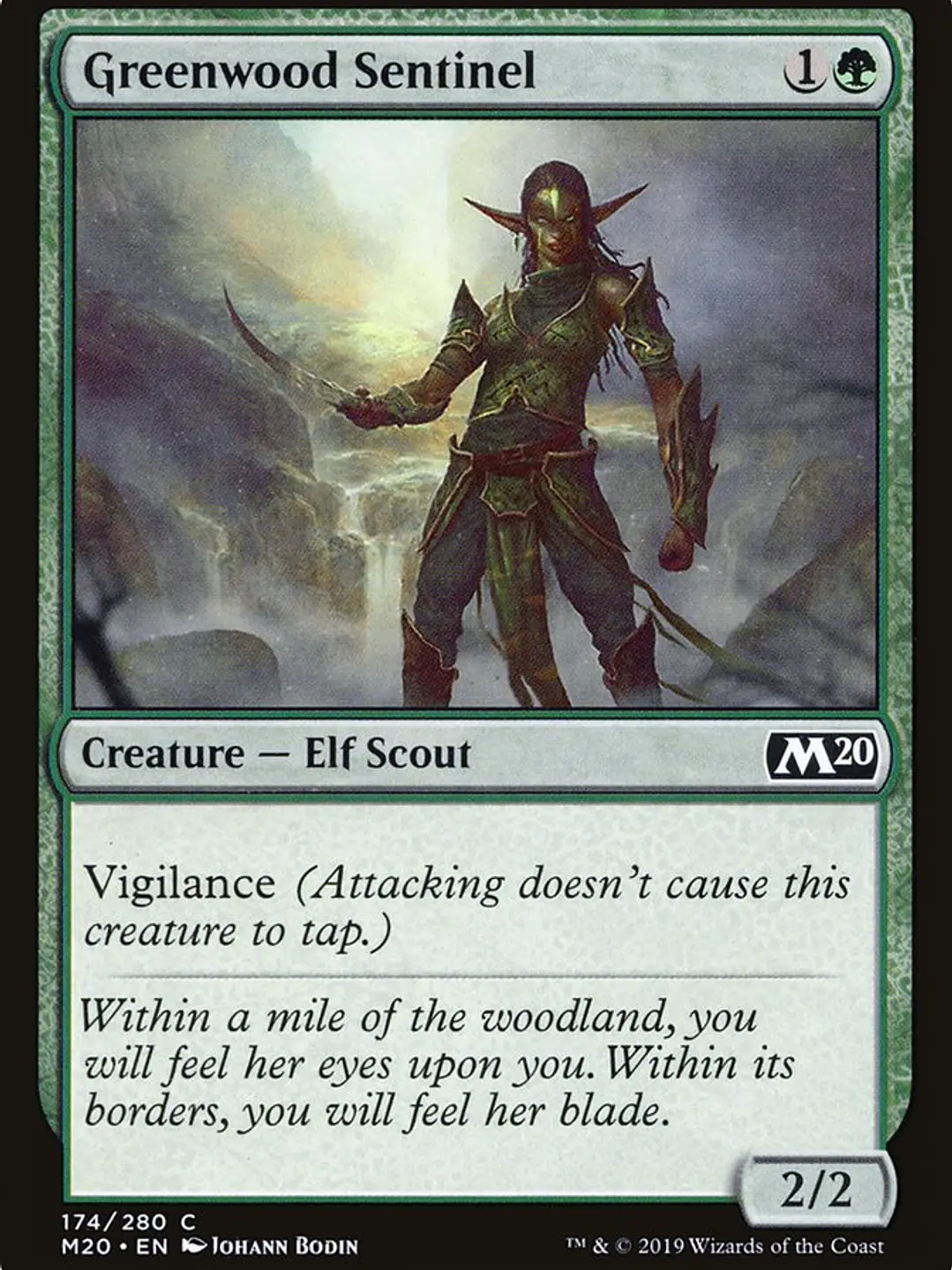 Greenwood Sentinel (Core Set 2020) 1