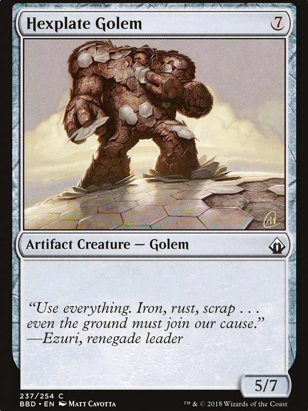 Hexplate Golem (Battlebond) 1