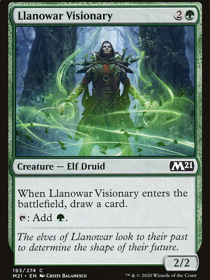 Llanowar Visionary (Core Set 2021) 1