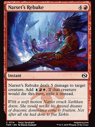 Narset's Rebuke (Tarkir: Dragonstorm)