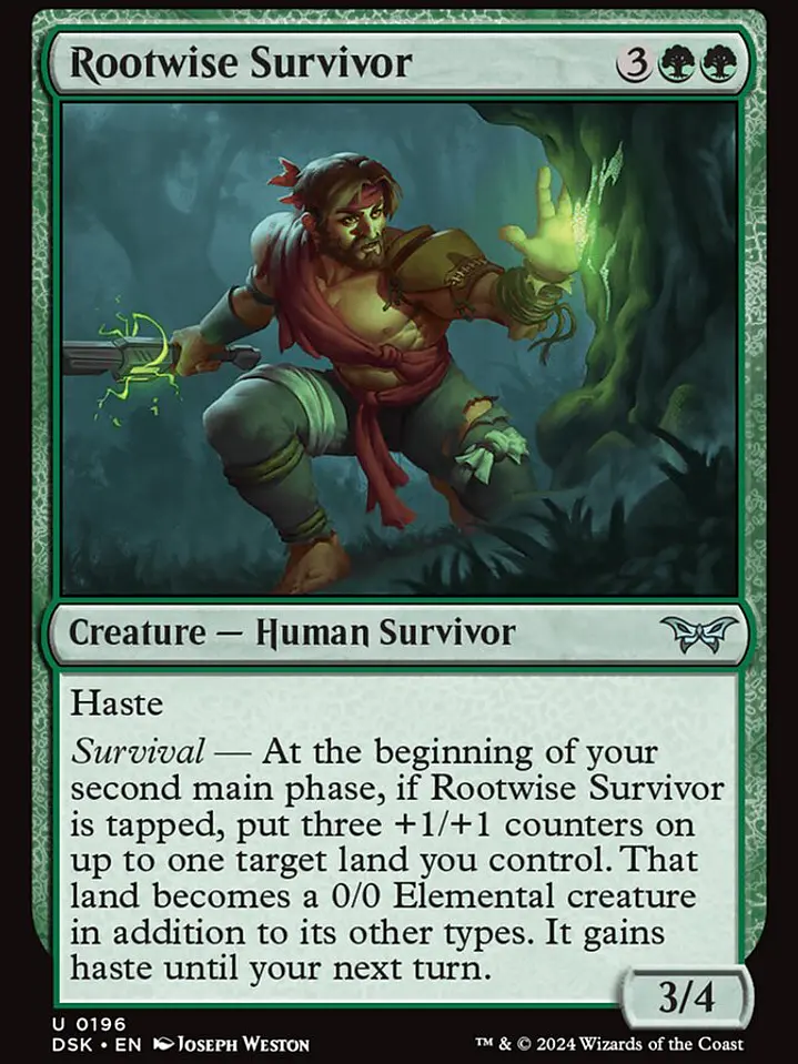 Rootwise Survivor (Duskmourn: House of Horror) 1