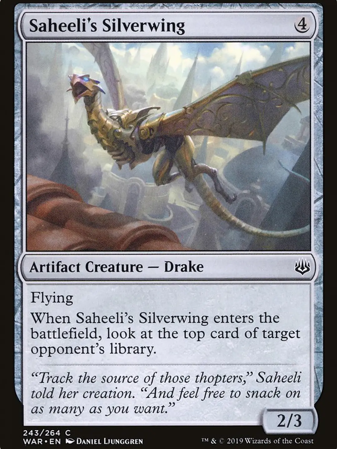 Saheeli's Silverwing (War of the Spark) 1
