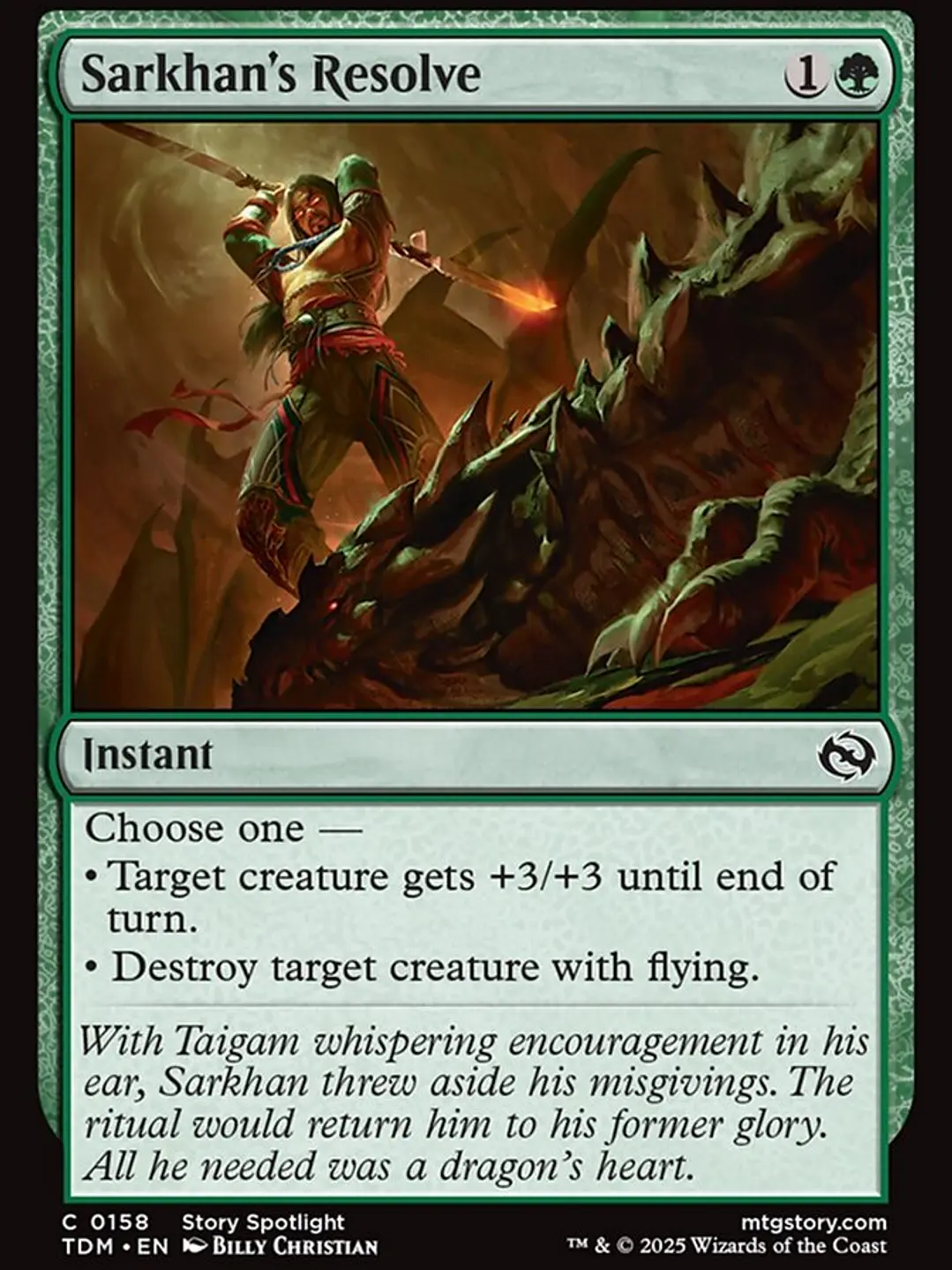 Sarkhan's Resolve (Tarkir: Dragonstorm) 1