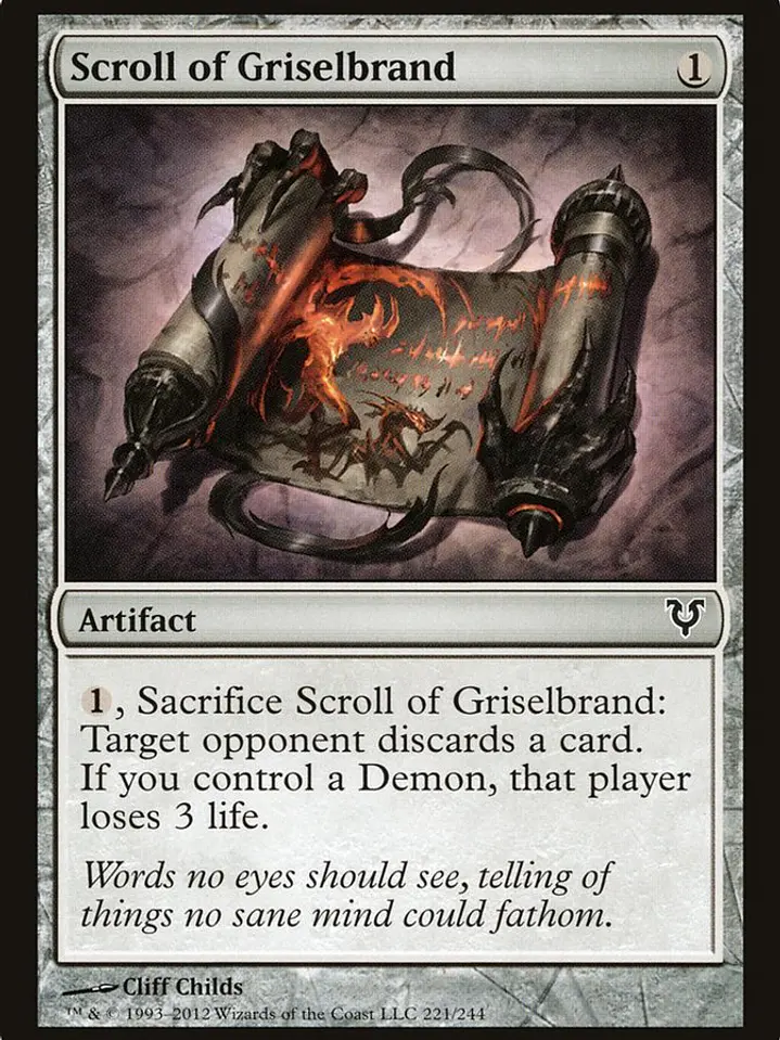 Scroll of Griselbrand (Avacyn Restored) 1