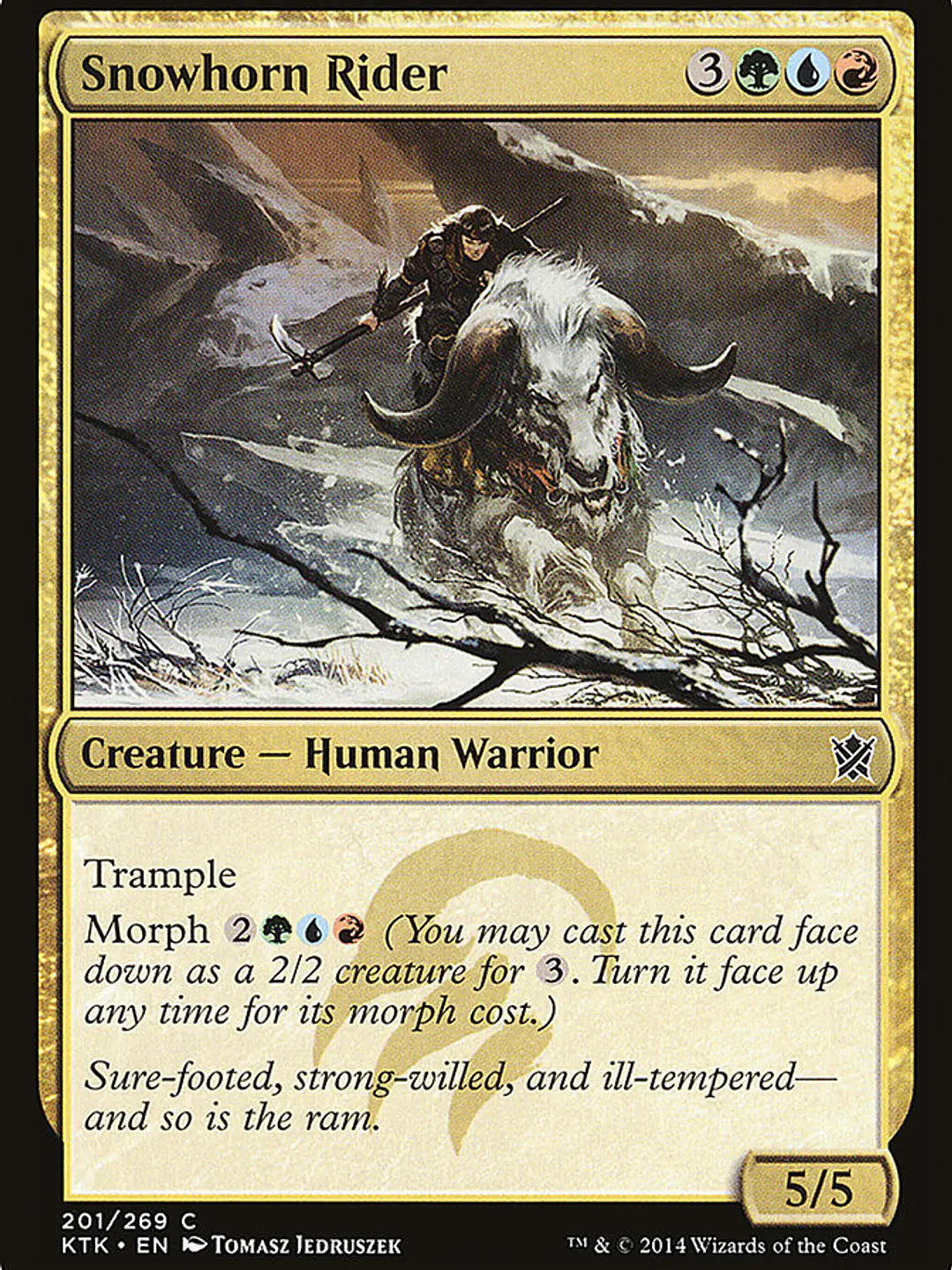 Snowhorn Rider (Khans of Tarkir) 1