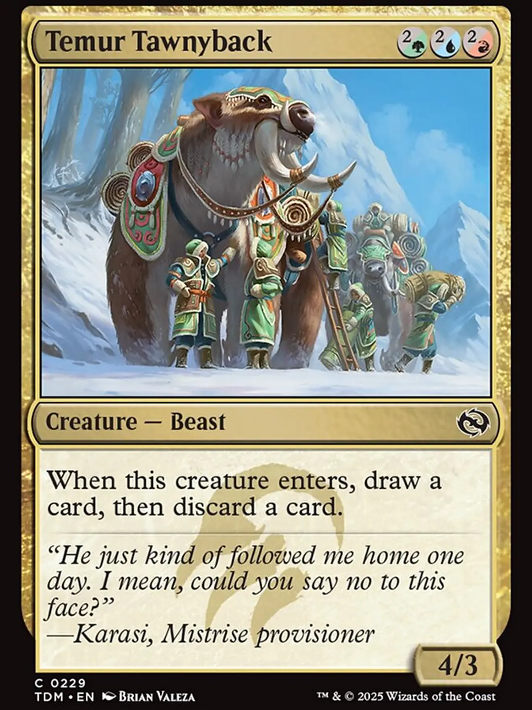 Temur Tawnyback (Tarkir: Dragonstorm) 1