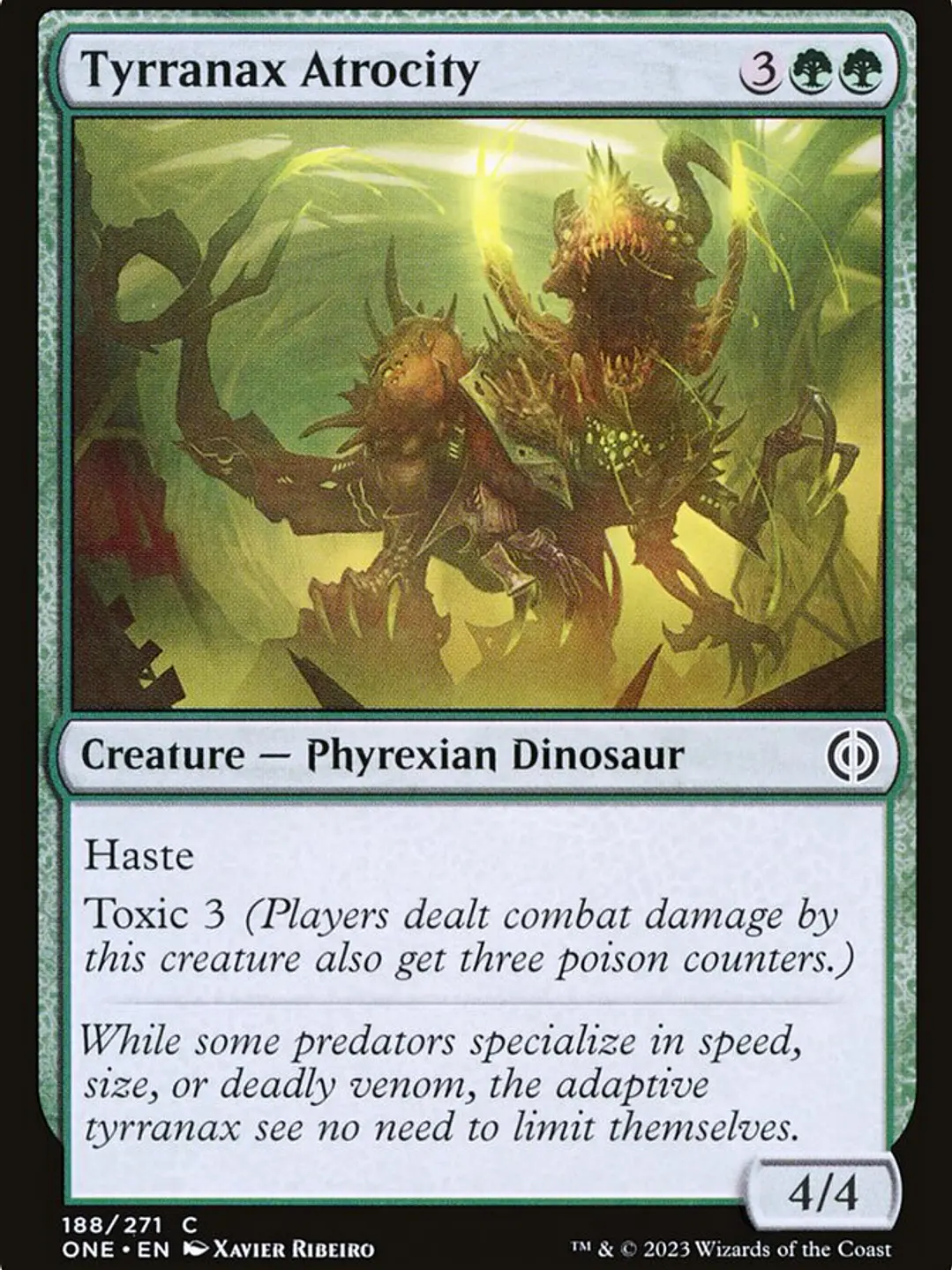 Tyrranax Atrocity (Phyrexia: All Will Be One) 1