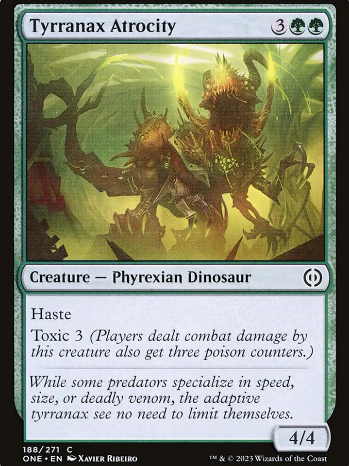 Tyrranax Atrocity (Phyrexia: All Will Be One) 1
