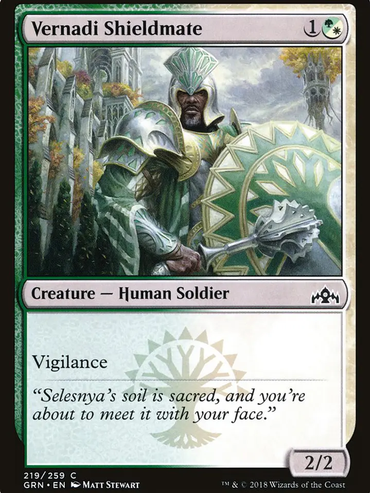 Vernadi Shieldmate (Guilds of Ravnica) 1