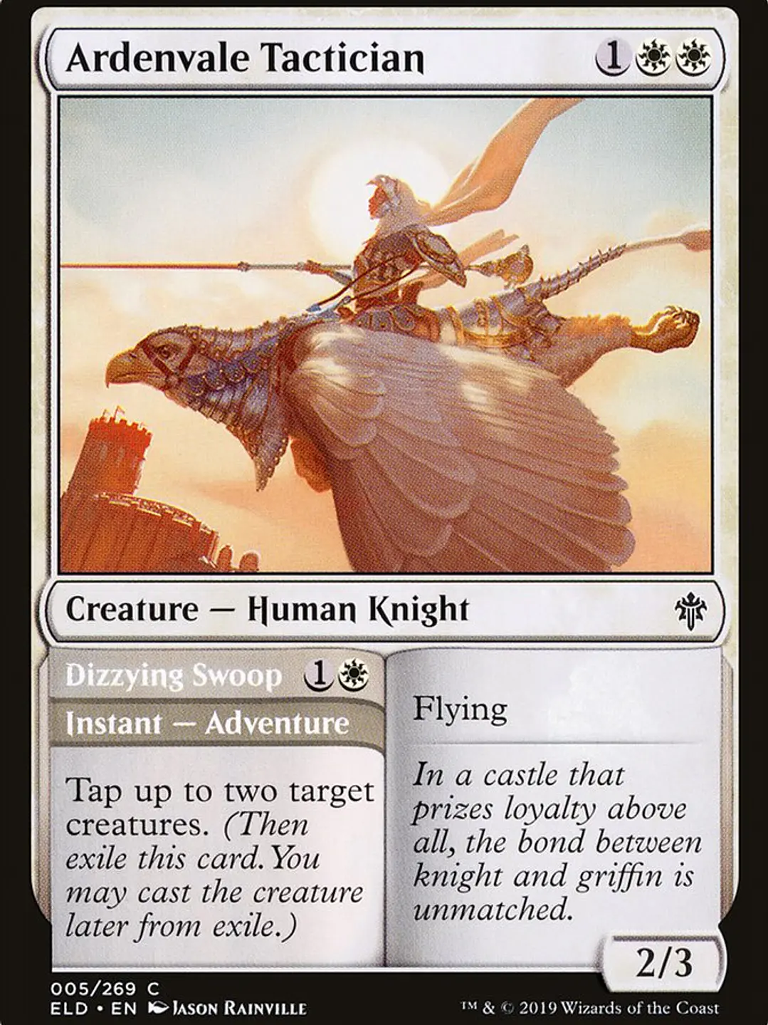 Ardenvale Tactician // Dizzying Swoop (Throne of Eldraine) 1