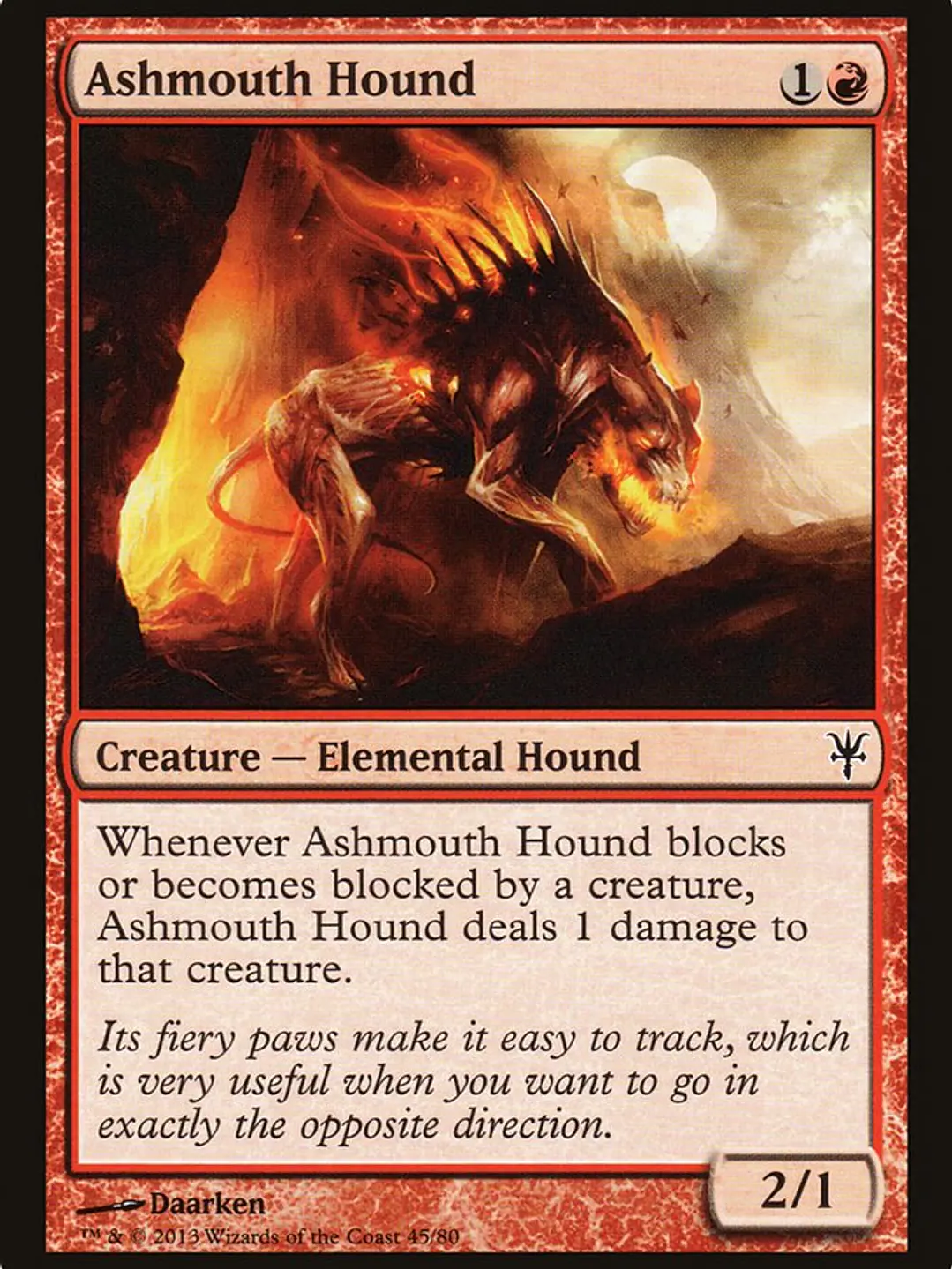 Ashmouth Hound (Duel Decks: Sorin vs. Tibalt) 1