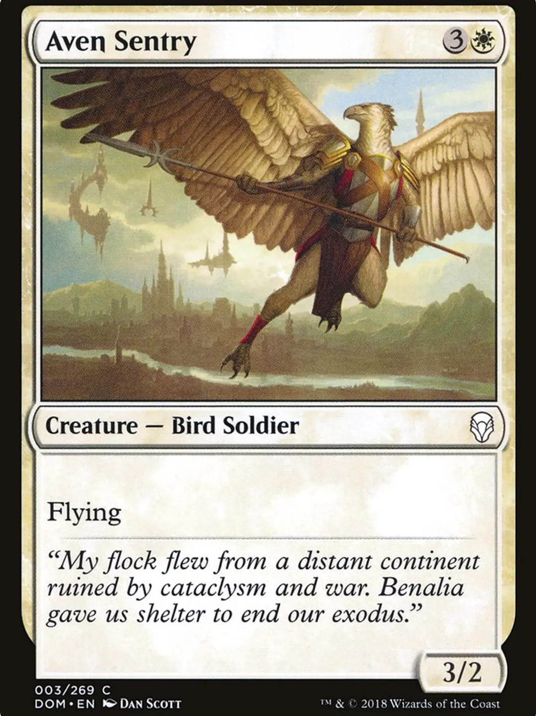 Aven Sentry (Dominaria) 1