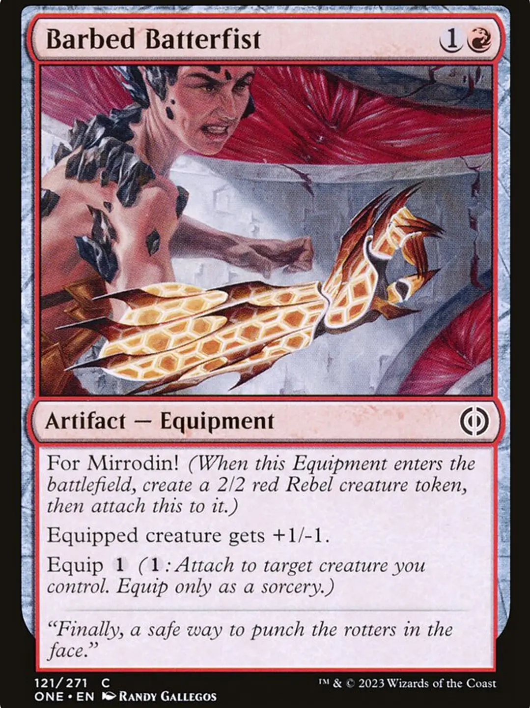 Barbed Batterfist (Phyrexia: All Will Be One) 1