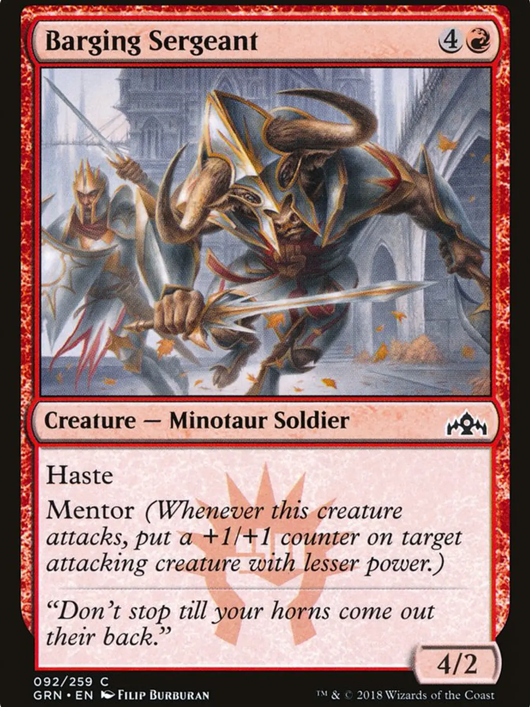 Barging Sergeant (Guilds of Ravnica) 1
