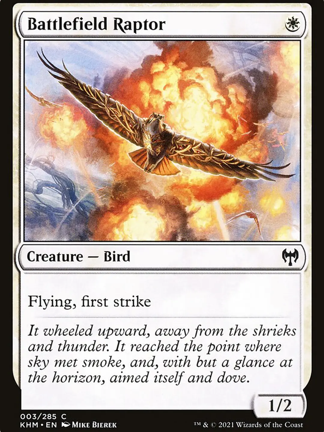 Battlefield Raptor (Kaldheim) 1