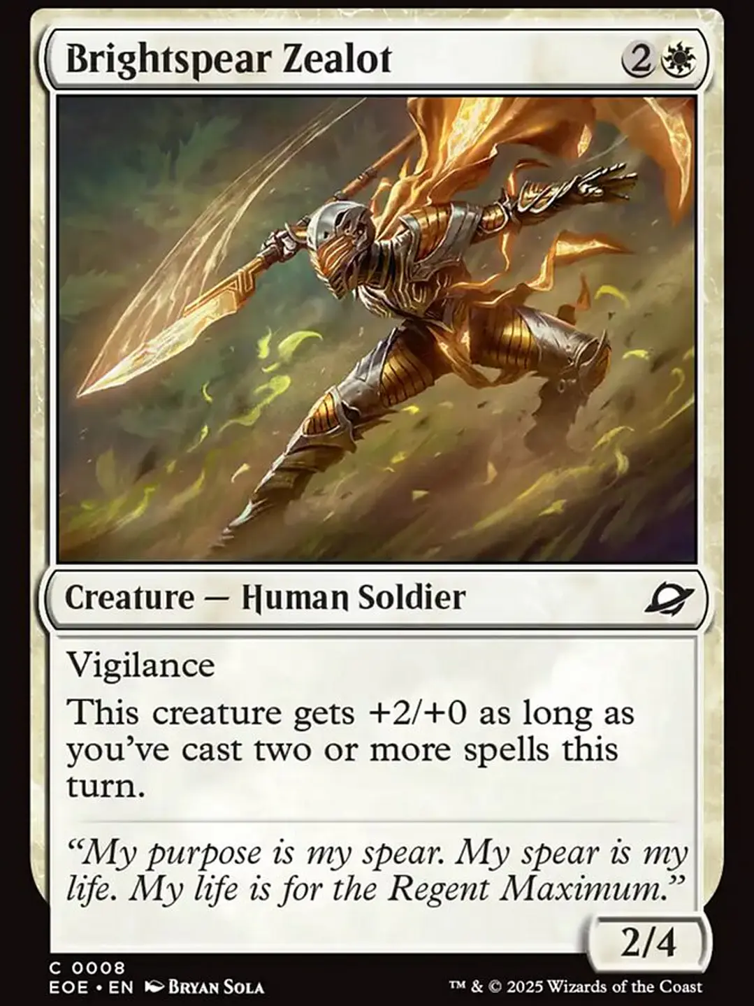 Brightspear Zealot (Edge of Eternities) 1