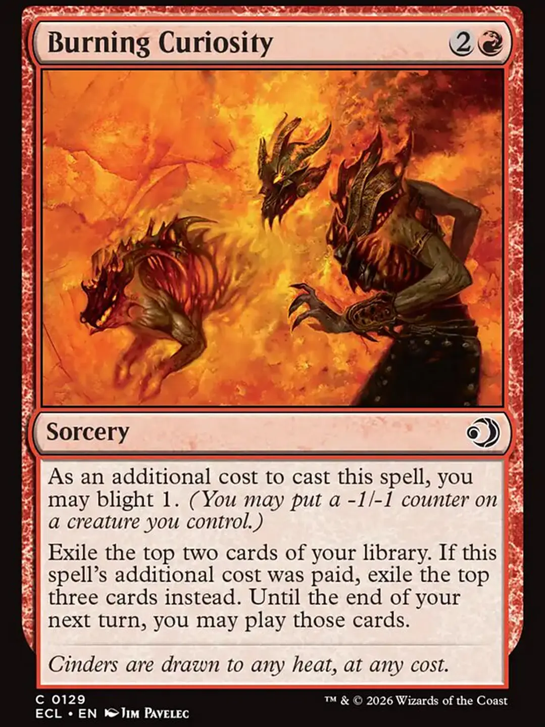 Burning Curiosity (Lorwyn Eclipsed) 1