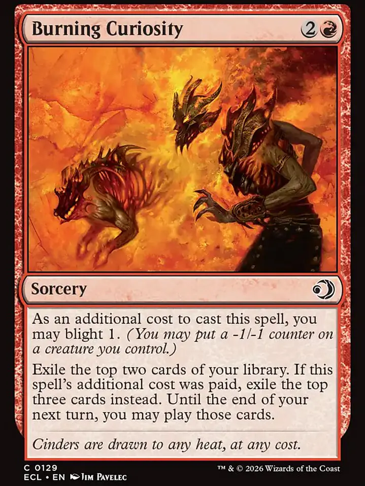 Burning Curiosity (Lorwyn Eclipsed) 1
