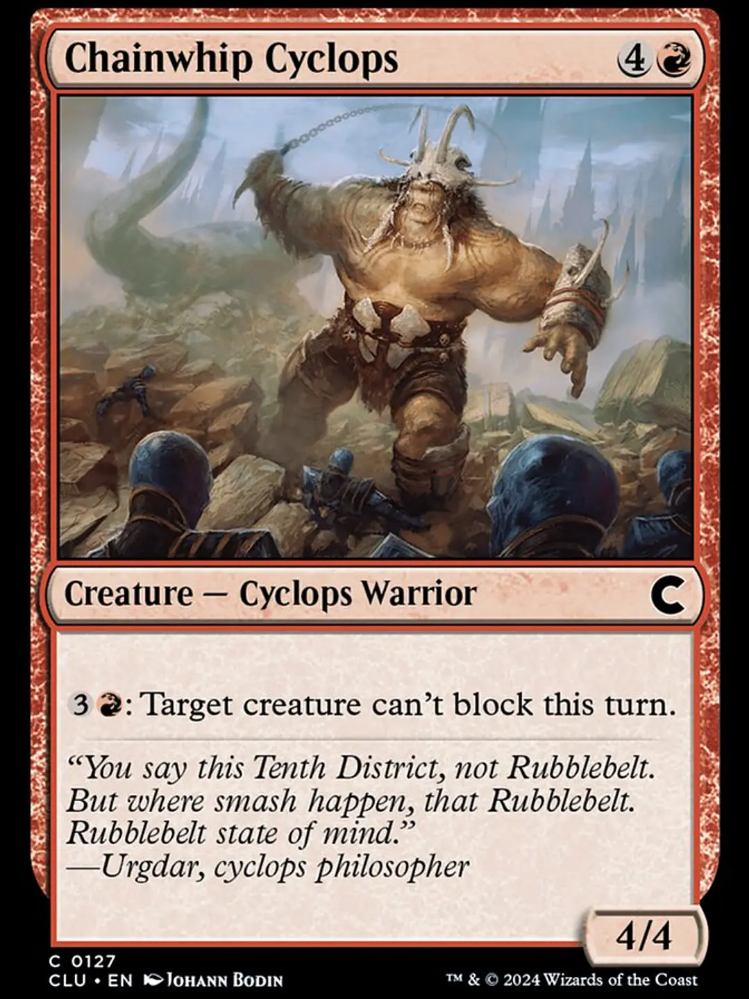 Chainwhip Cyclops (Ravnica: Clue Edition) 1