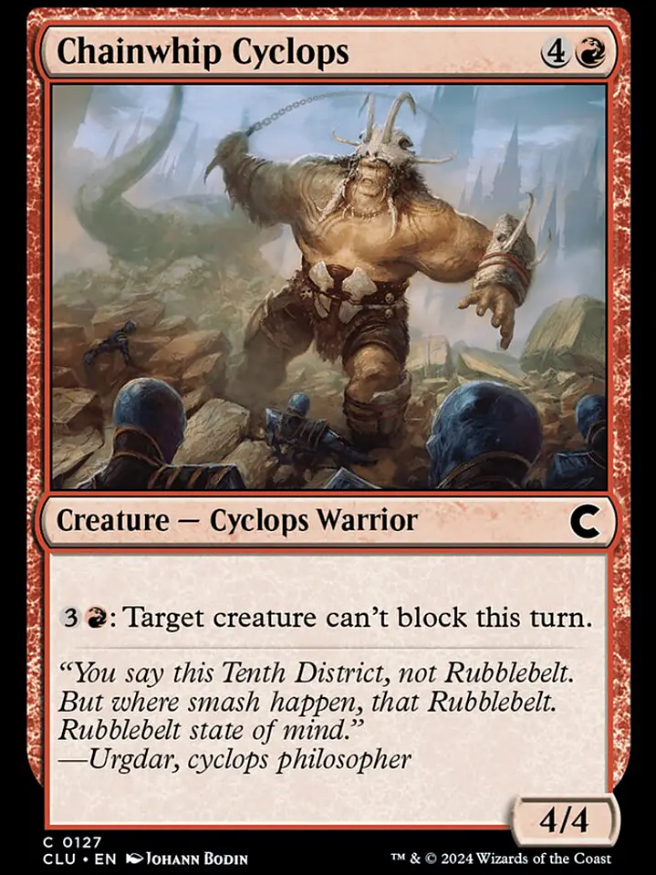 Chainwhip Cyclops (Ravnica: Clue Edition) 1