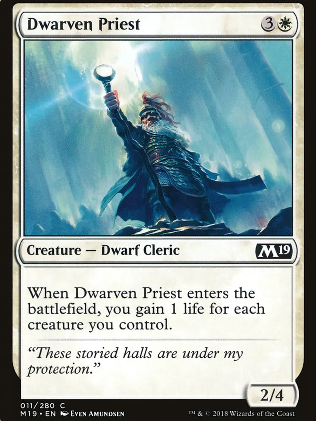 Dwarven Priest (Core Set 2019) 1