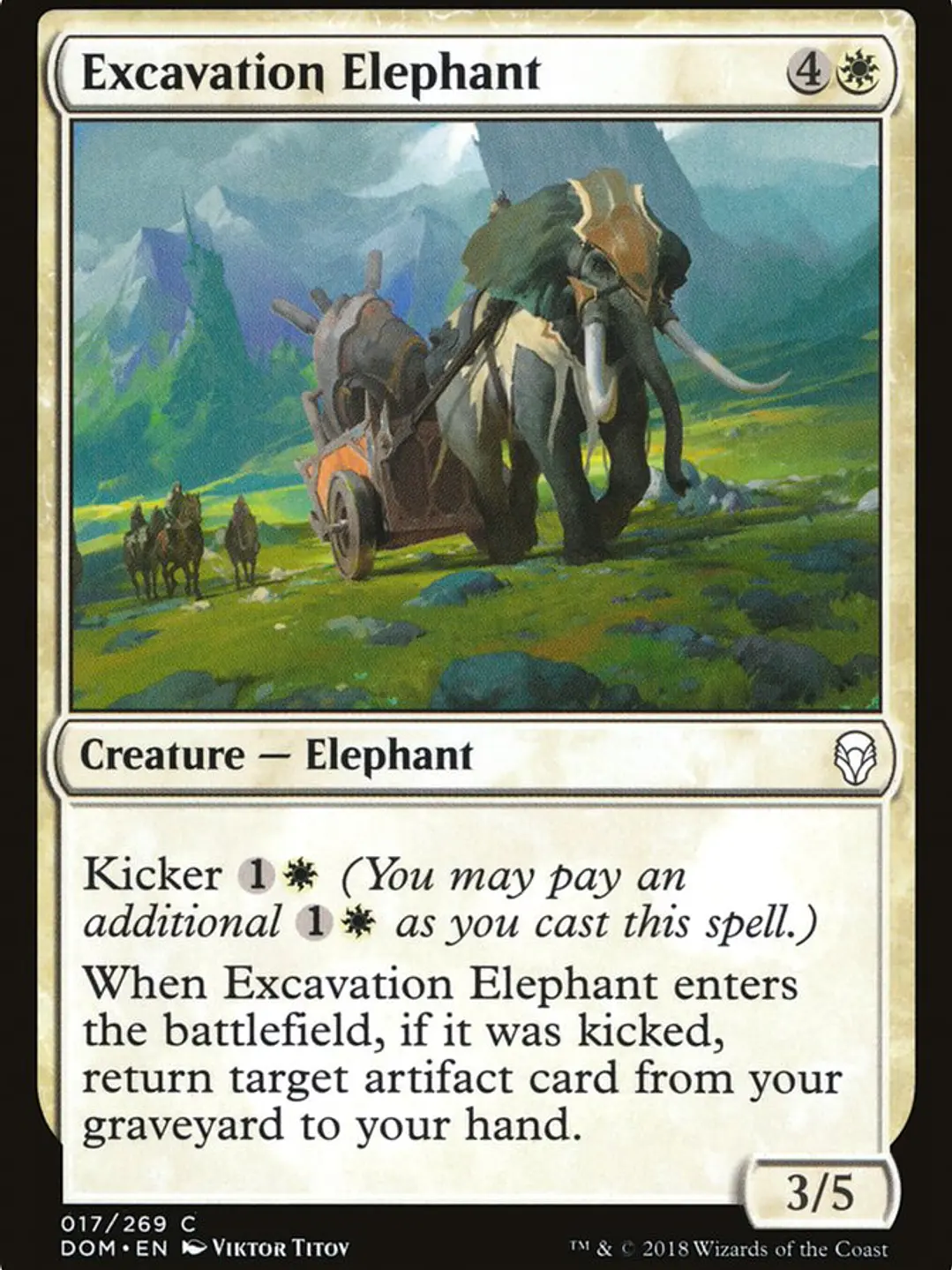 Excavation Elephant (Dominaria) 1