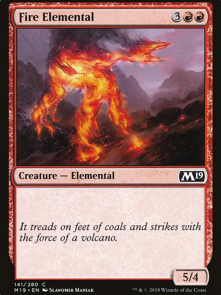 Fire Elemental (Core Set 2019) 1