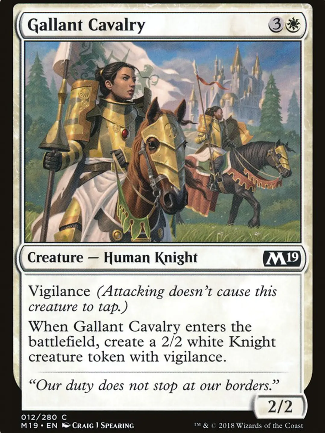 Gallant Cavalry (Core Set 2019) 1