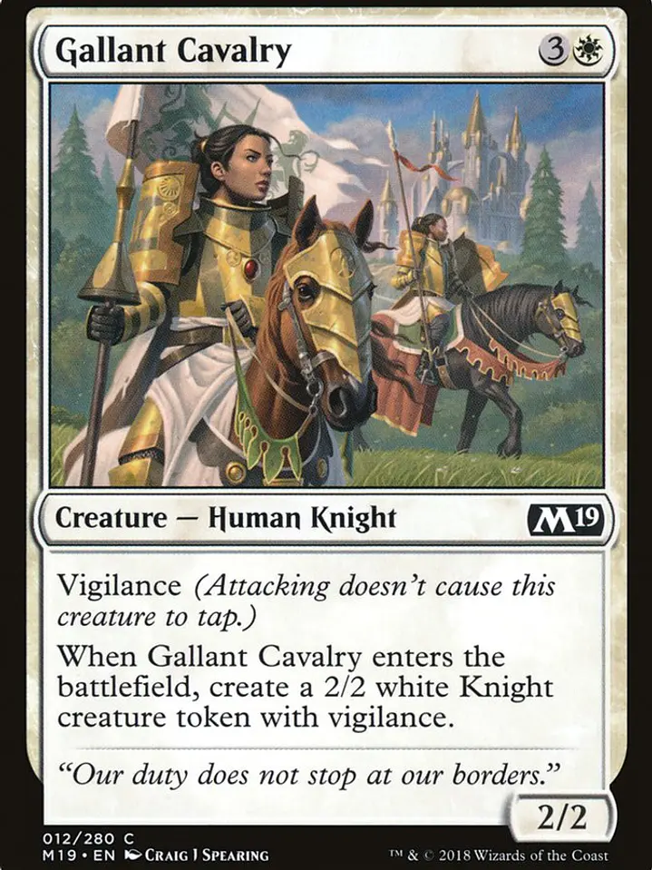 Gallant Cavalry (Core Set 2019) 1