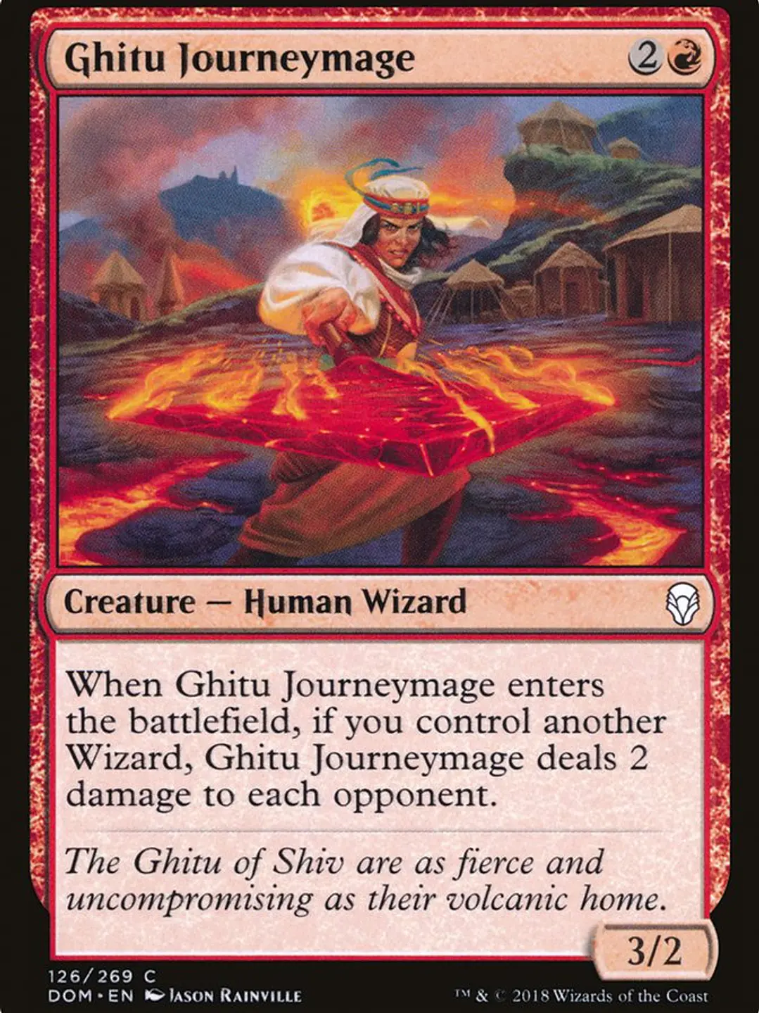 Ghitu Journeymage (Dominaria) 1