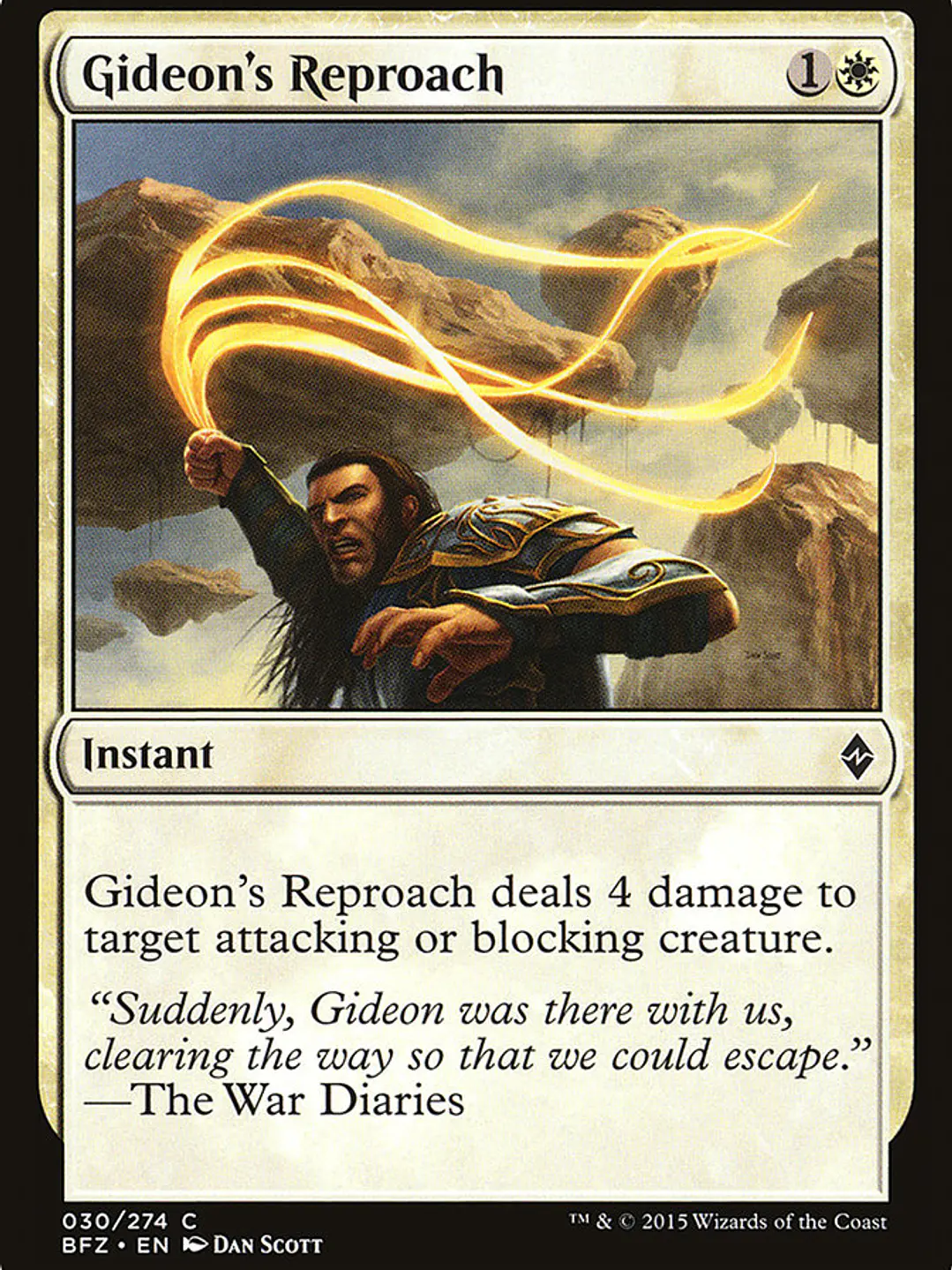 Gideon's Reproach (Battle for Zendikar) 1