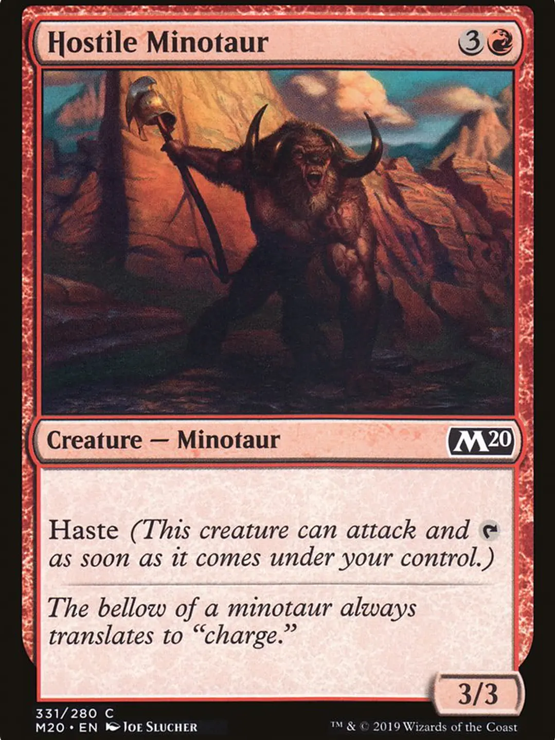 Hostile Minotaur (Core Set 2020) 1