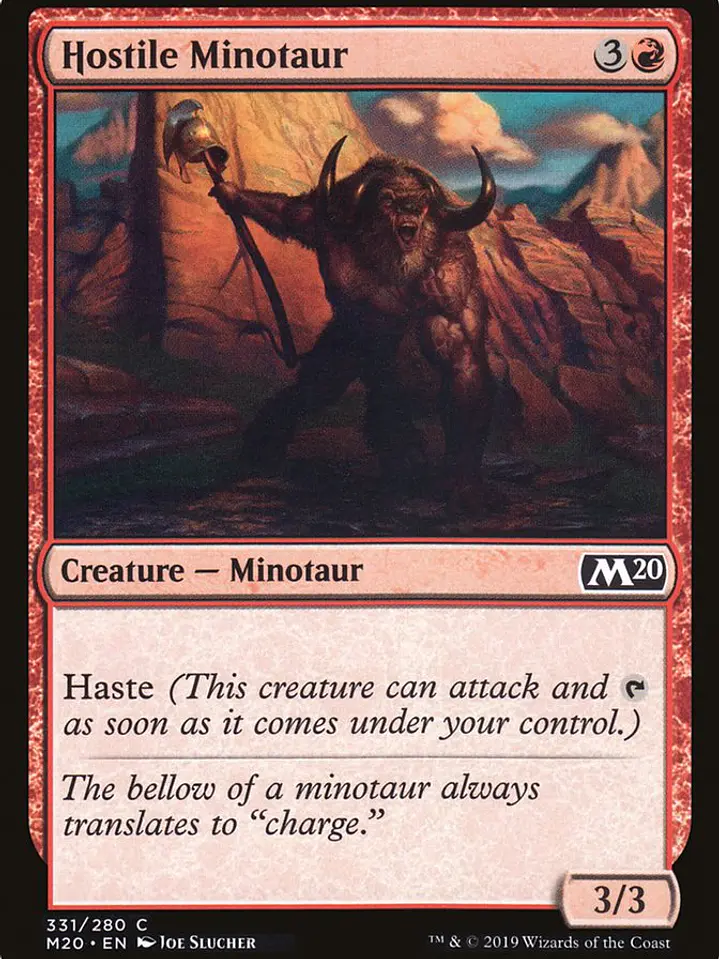 Hostile Minotaur (Core Set 2020) 1