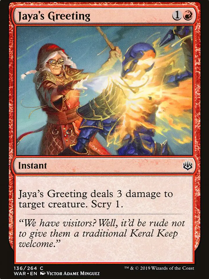 Jaya's Greeting (War of the Spark) 1