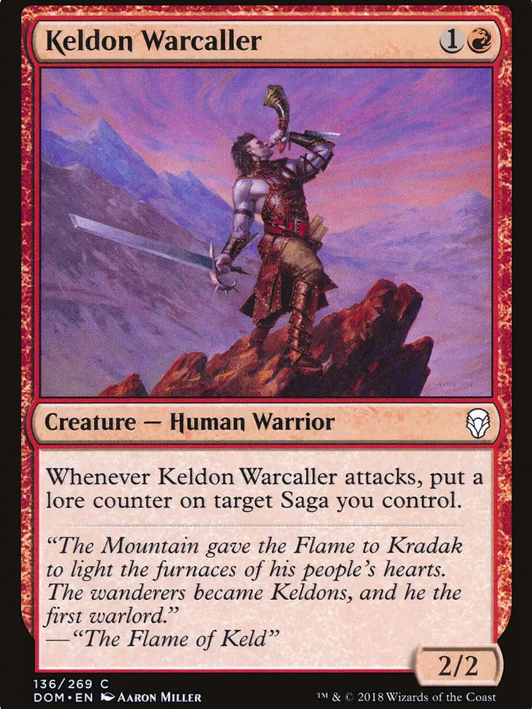 Keldon Warcaller (Dominaria) 1