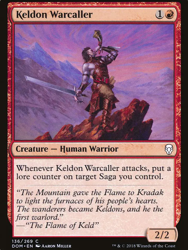 Keldon Warcaller (Dominaria) 1