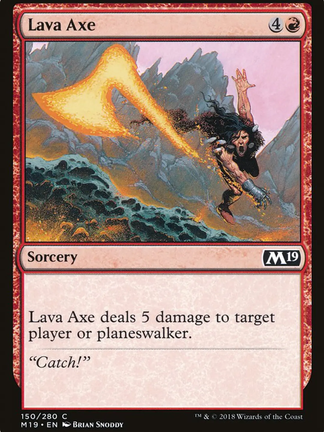 Lava Axe (Core Set 2019) 1