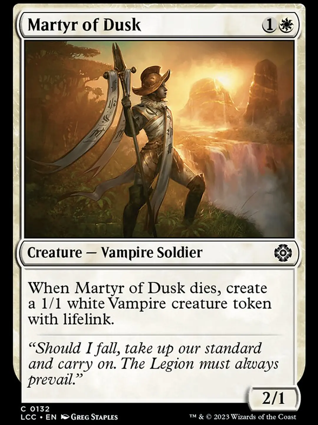 Martyr of Dusk (The Lost Caverns of Ixalan Commander) 1
