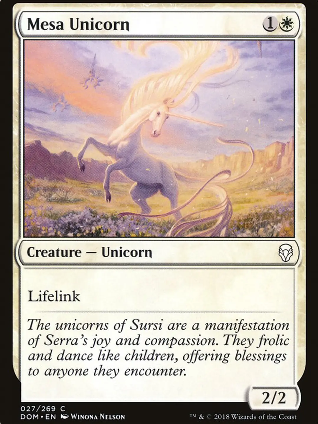 Mesa Unicorn (Dominaria) 1