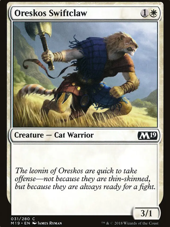 Oreskos Swiftclaw (Core Set 2019) 1