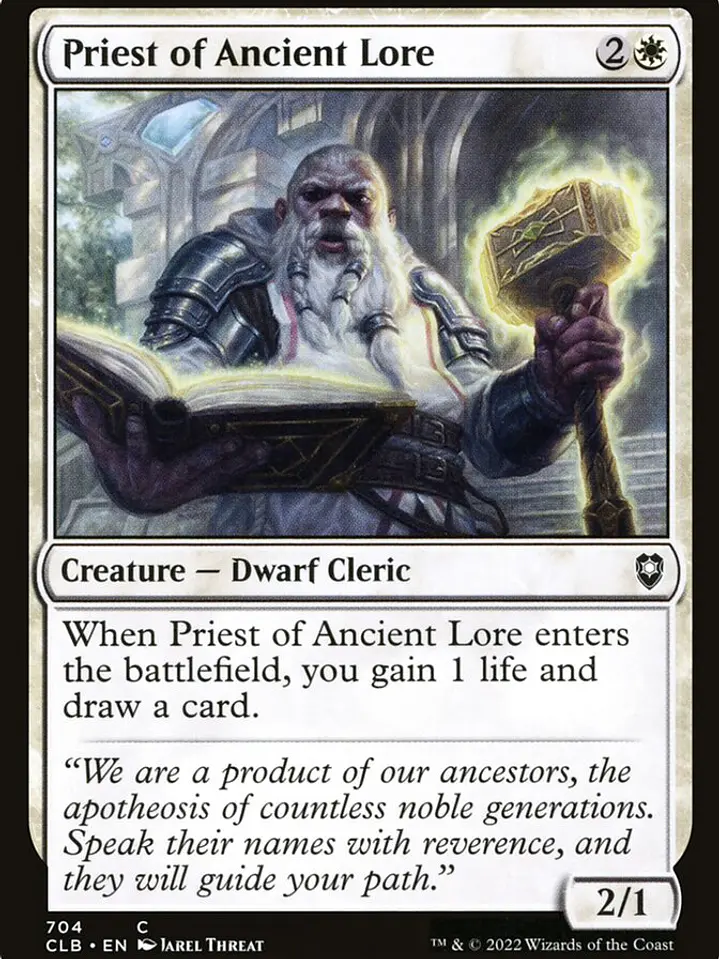 Priest of Ancient Lore (Commander Legends: Battle for Baldur's Gate) 1