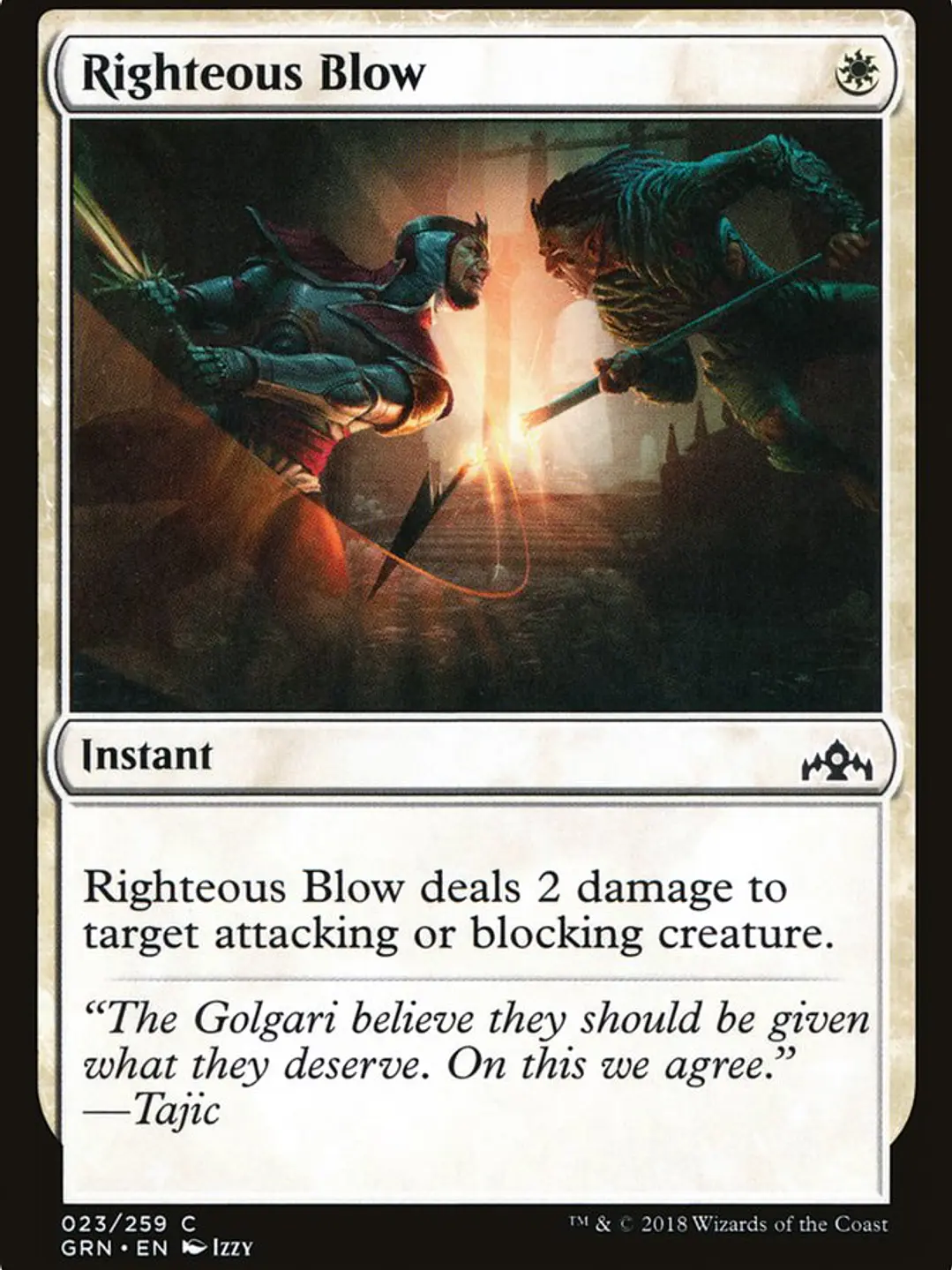 Righteous Blow (Guilds of Ravnica) 1
