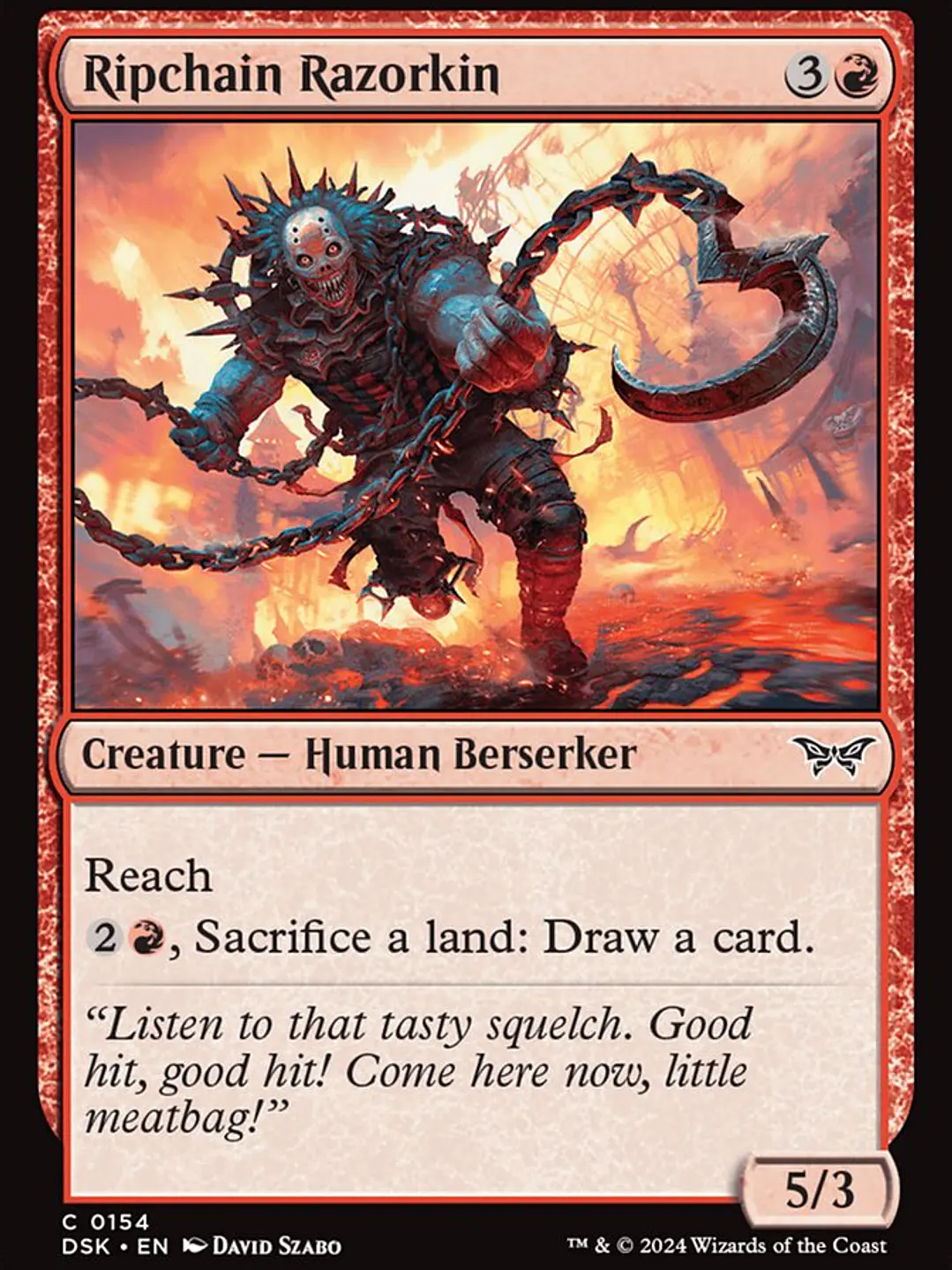 Ripchain Razorkin (Duskmourn: House of Horror) 1