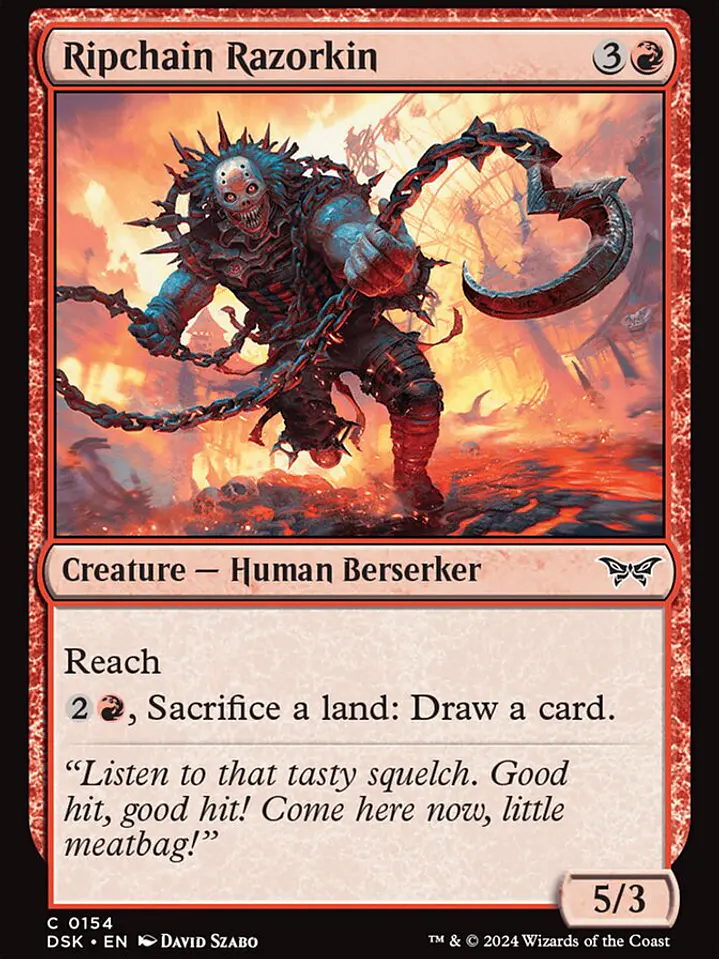 Ripchain Razorkin (Duskmourn: House of Horror) 1